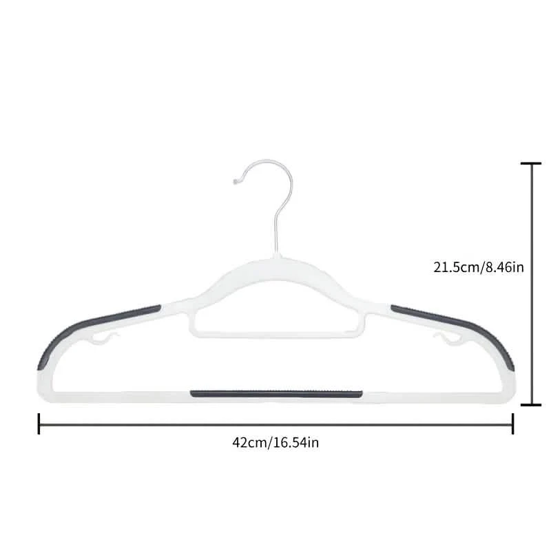 10-Pack: Heavy-Duty Plastic Anti-Skid Clothes Hangers - Image 2