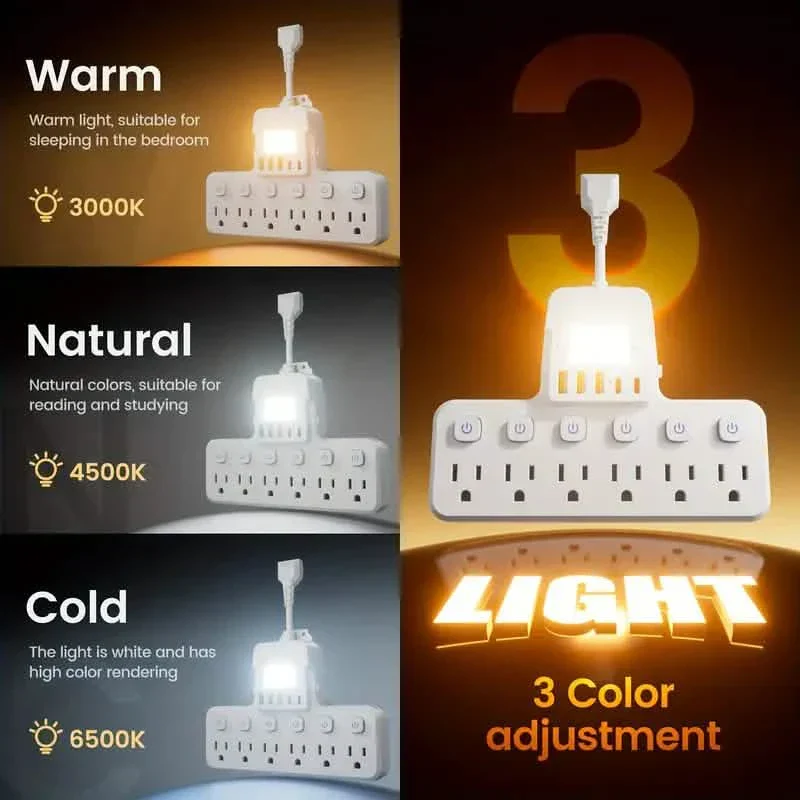 12-in-1 Adjustable Desk Lamp Power Strip - Image 4