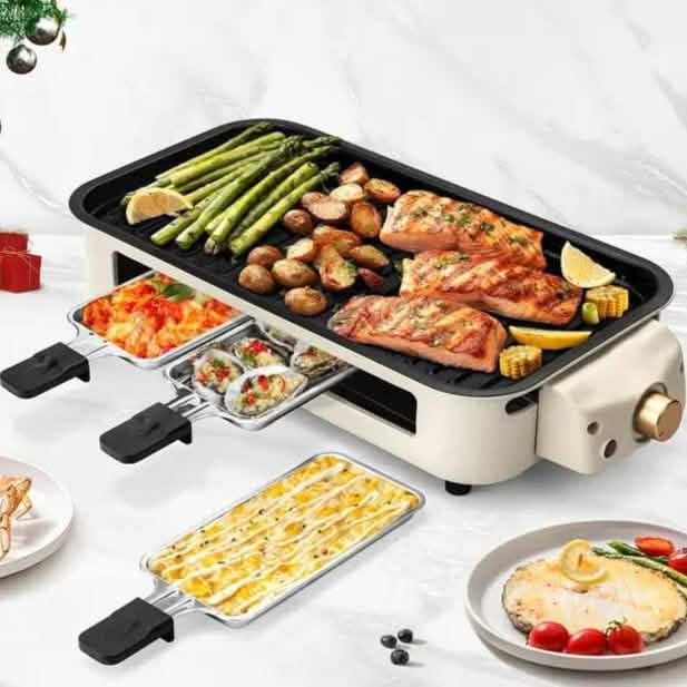1500W Smokeless Electric Indoor Grill with Removable Non-Stick Plate - Image 2