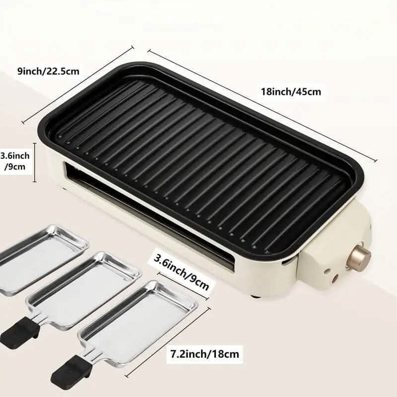 1500W Smokeless Electric Indoor Grill with Removable Non-Stick Plate - Image 3