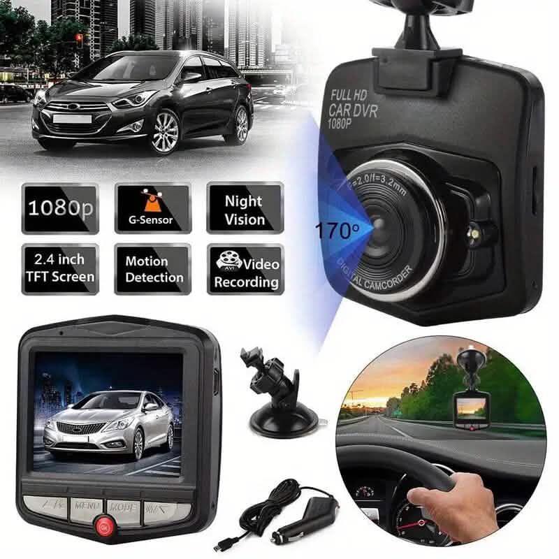 2.4-Inch Black Full HD 1080P Resolution Dashcam - Image 8