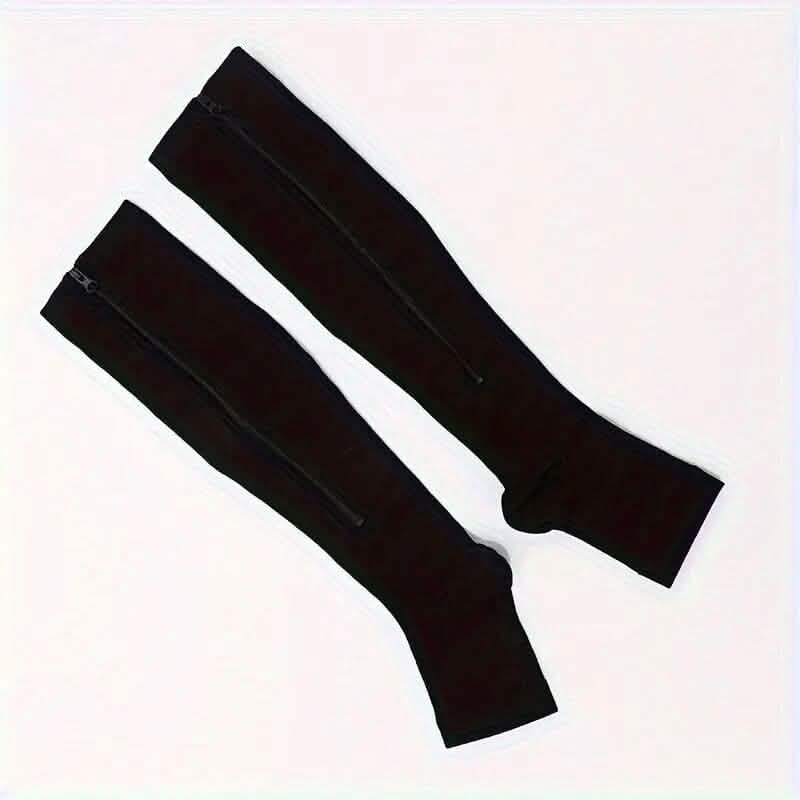 2-Pairs: Women's Open Toe Sports Compression Socks - Image 4