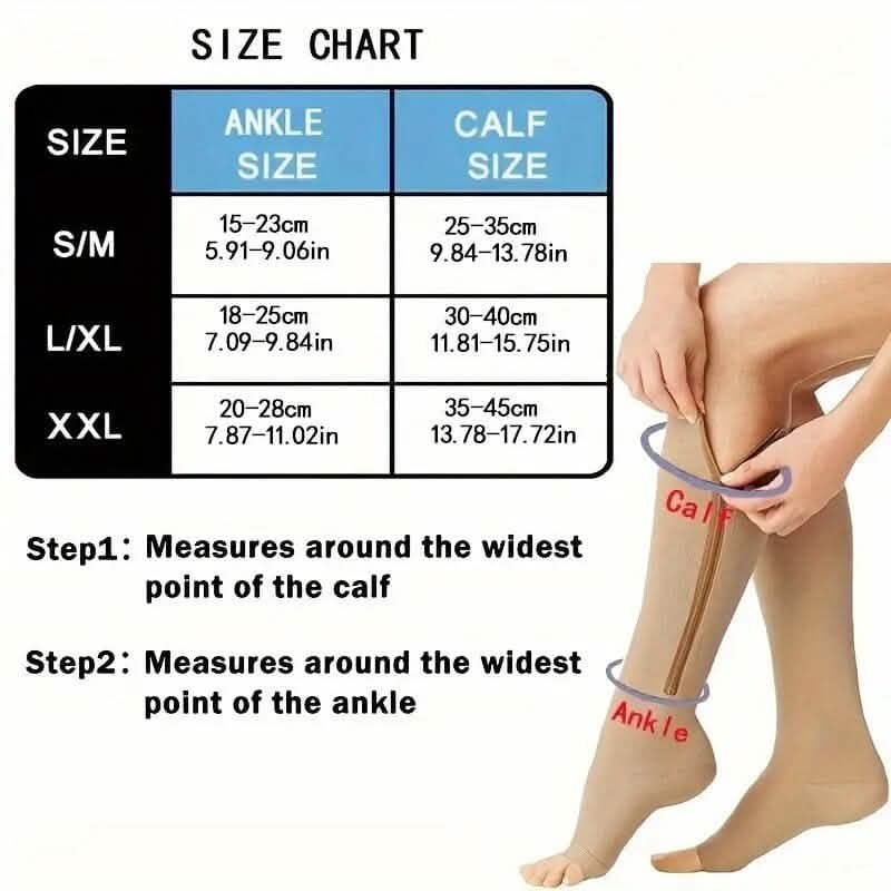 2-Pairs: Women's Open Toe Sports Compression Socks - Image 8