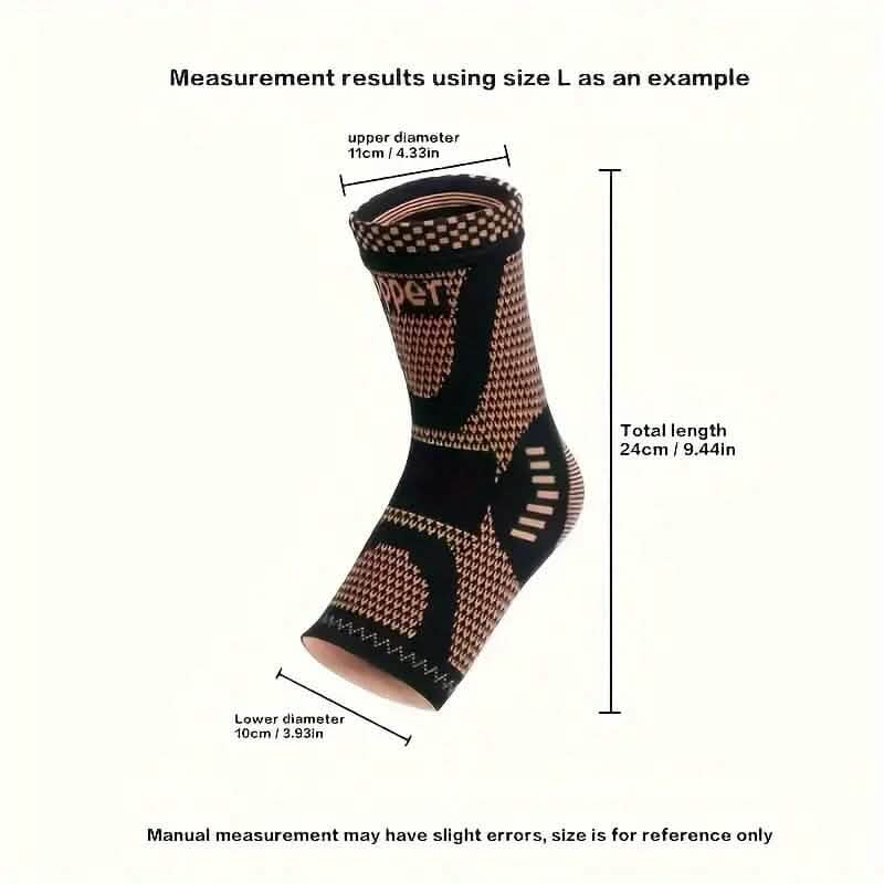 2-Pieces: Copper Adjustable Compression Ankle Guards - Image 2