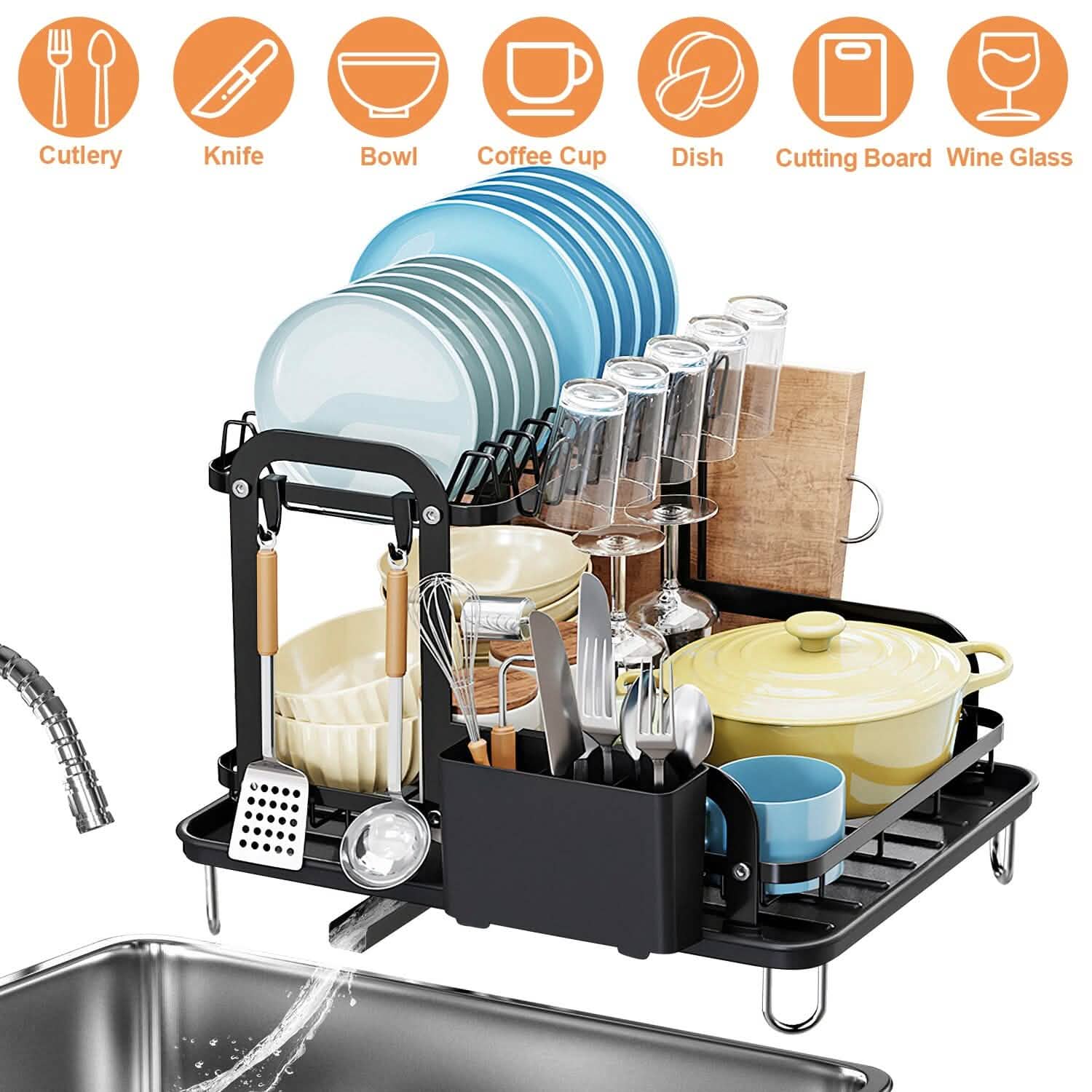 2-Tier Dish Drying Rack - Image 6