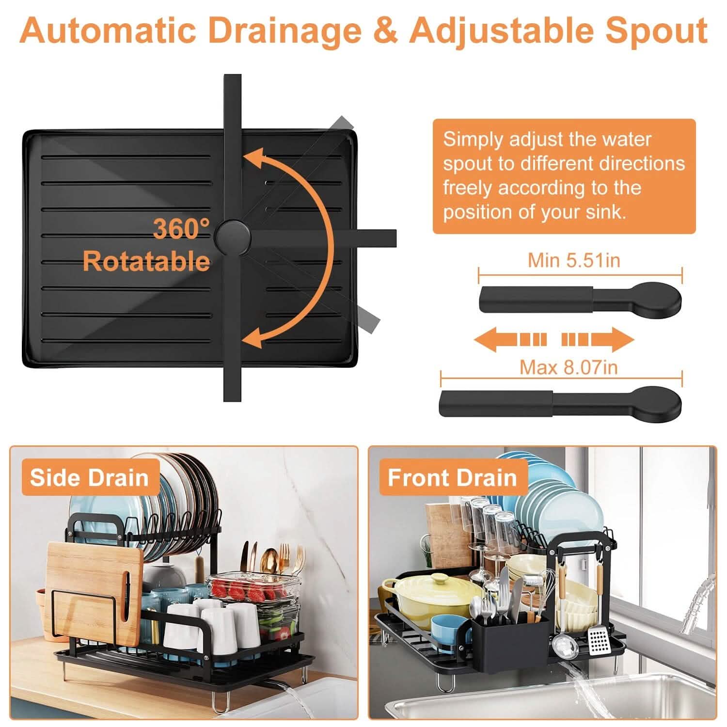 2-Tier Dish Drying Rack - Image 9