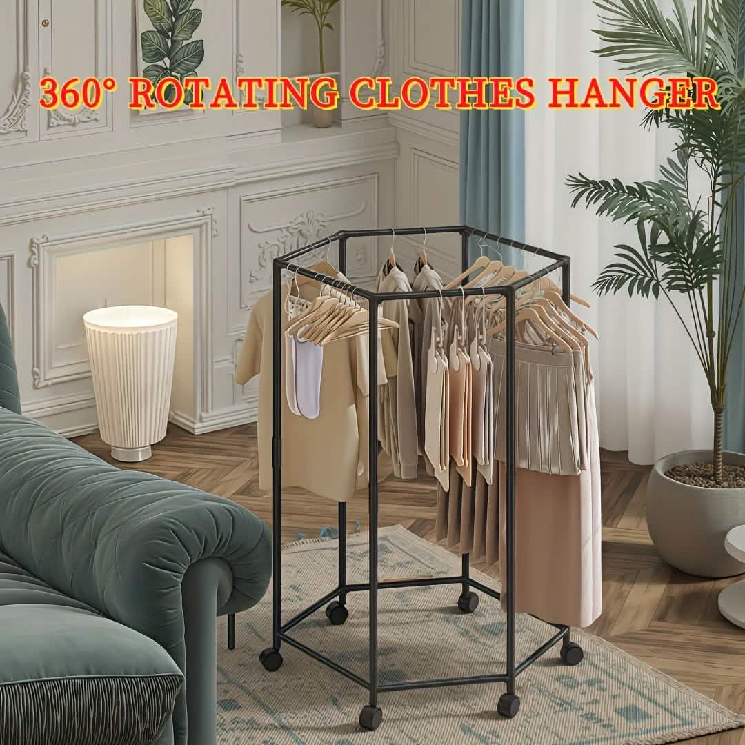 360° Rotating Freestanding Clothing Rack - Image 8