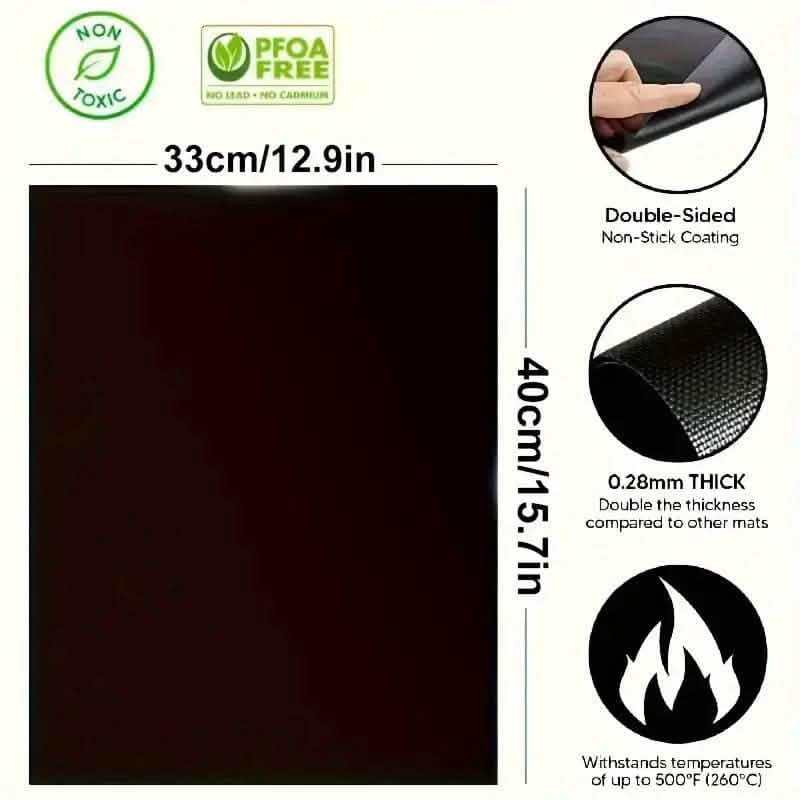4-Pack: Non-Stick Reusable Oven Liners - Image 2