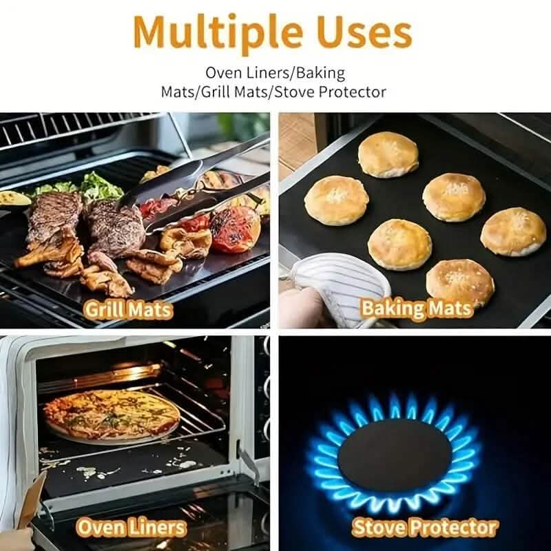 4-Pack: Non-Stick Reusable Oven Liners - Image 8