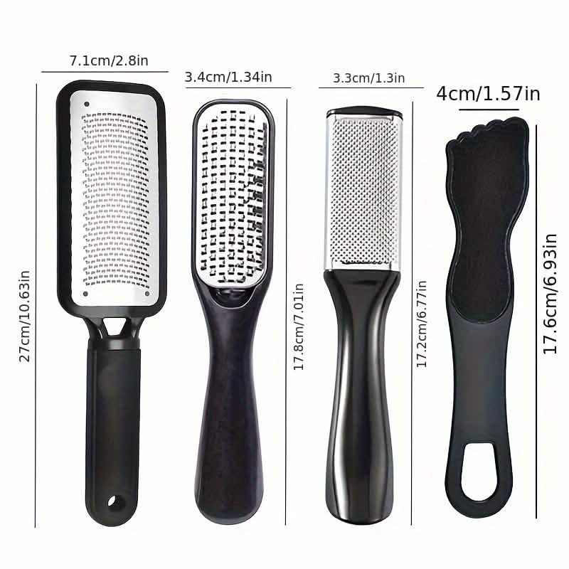 4-Piece Stainless Steel Foot File Set - Image 2