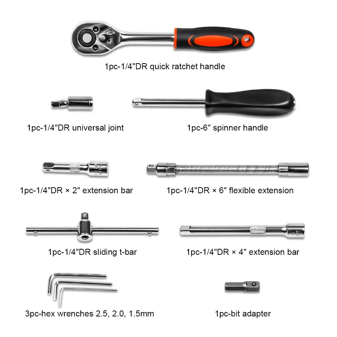 46pc Ratchet & Wrench Tool Set - Image 6
