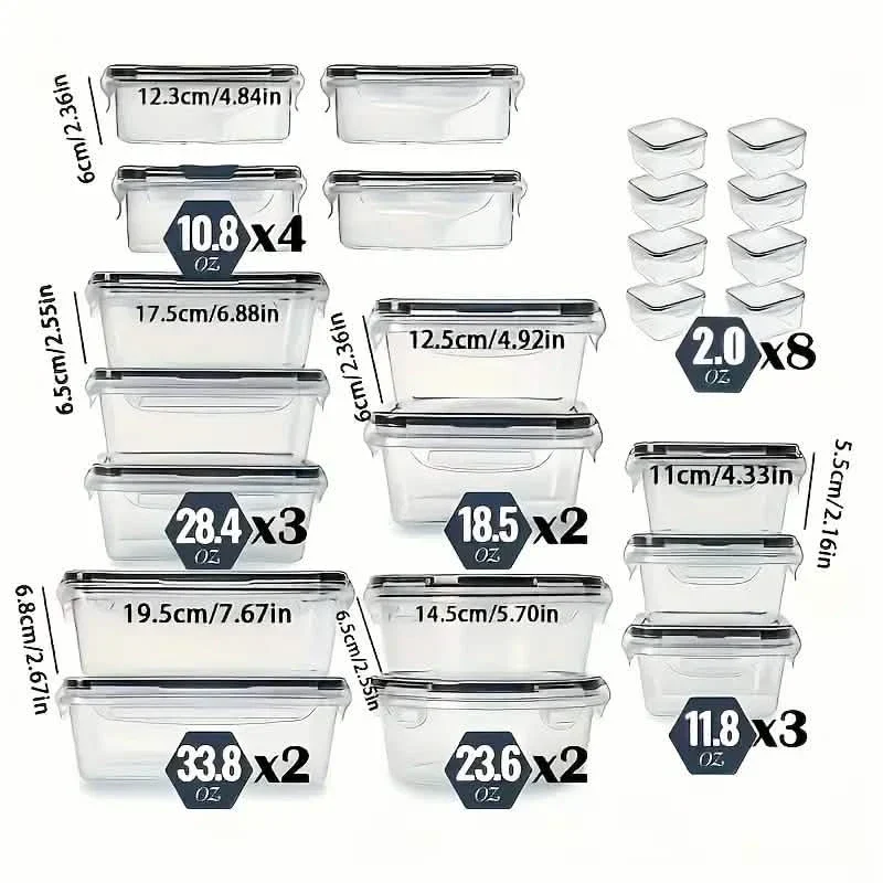 48-Piece Stackable BPA-Free Food Storage Set - Image 7