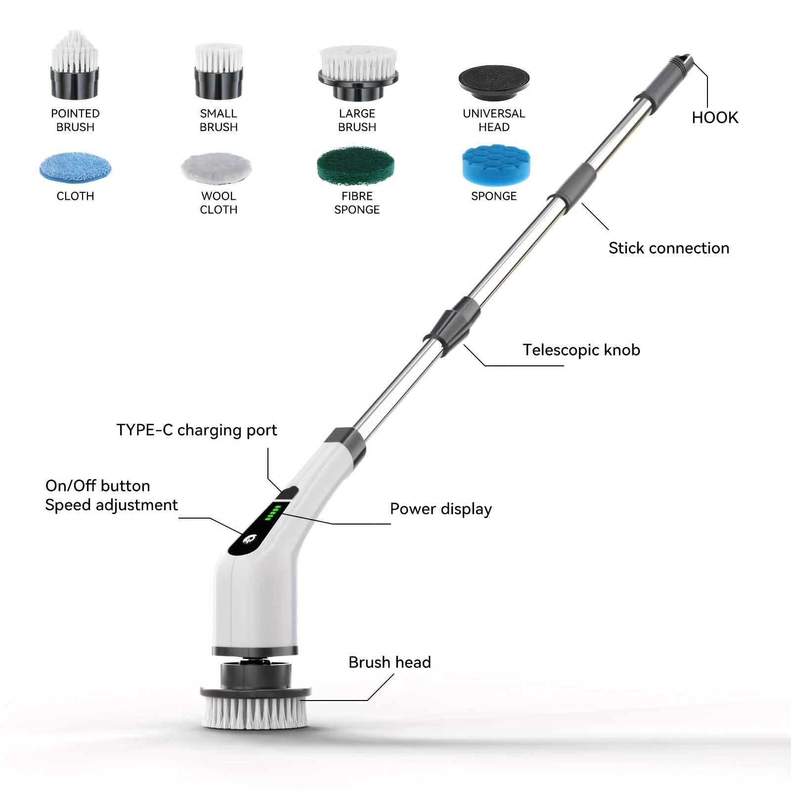 Wireless Electric Rotary Scrubber - Image 11