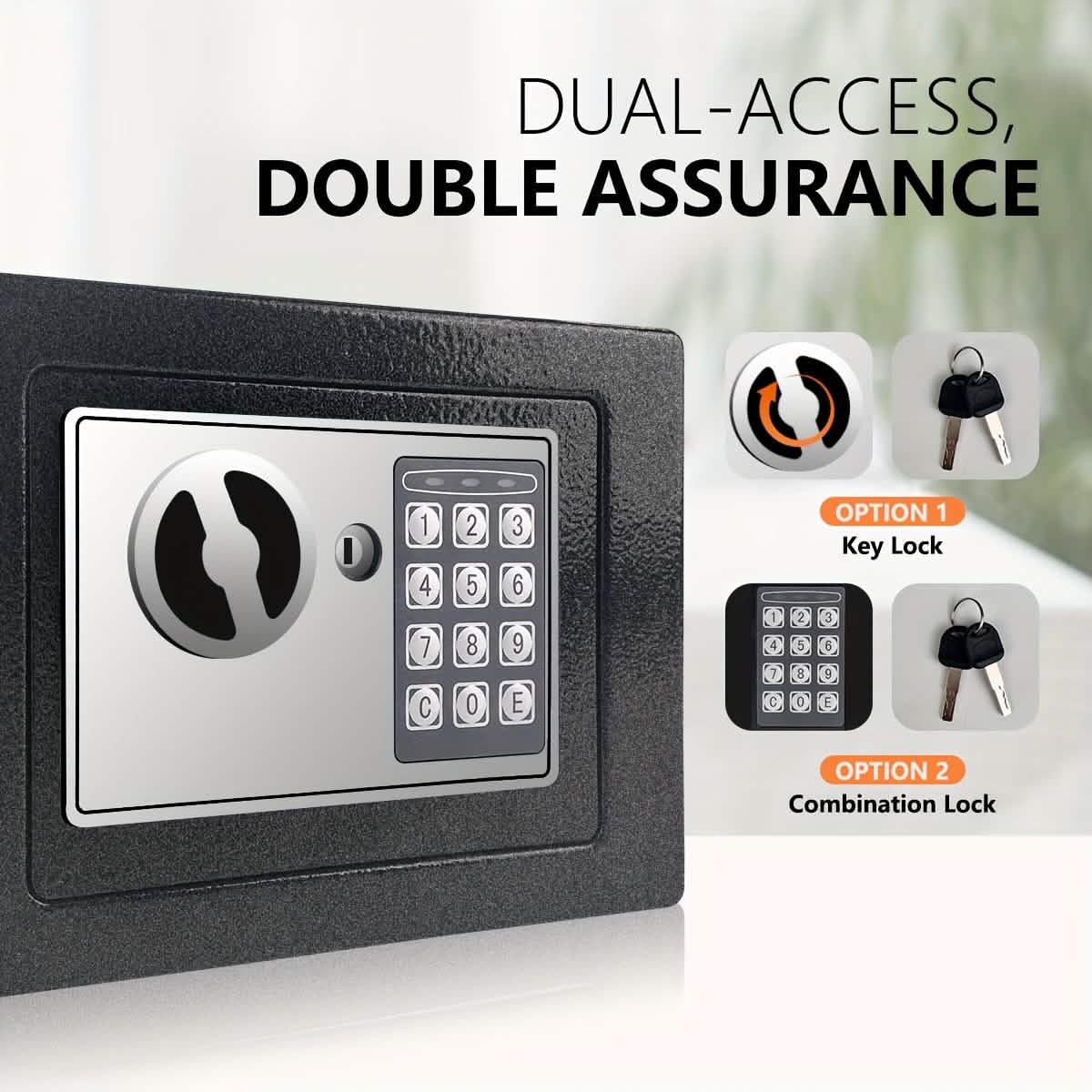 Fireproof Digital Home Safe with Keypad - Image 7