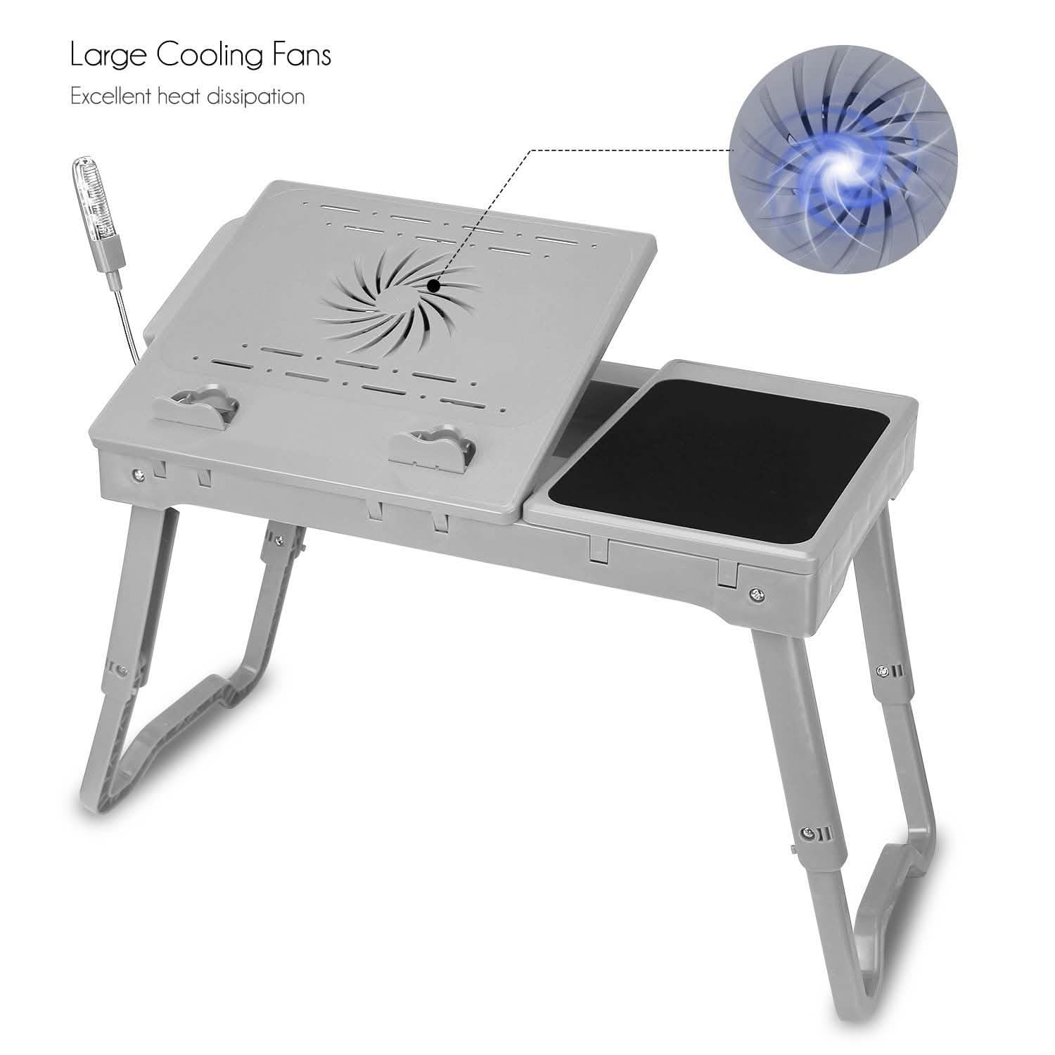 Foldable Laptop Desk with Cooling Fan & Mouse Pad - Image 15