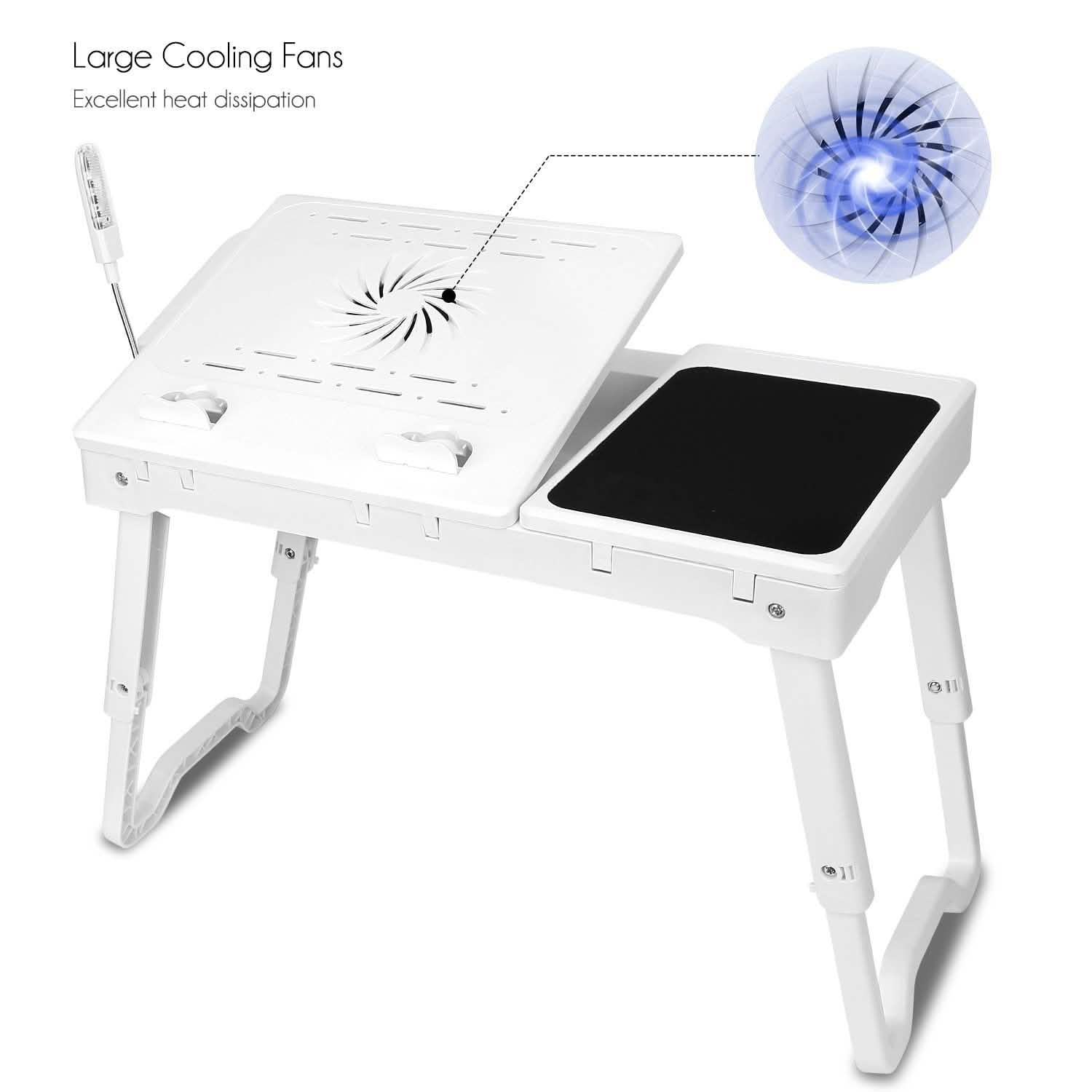 Foldable Laptop Desk with Cooling Fan & Mouse Pad - Image 16