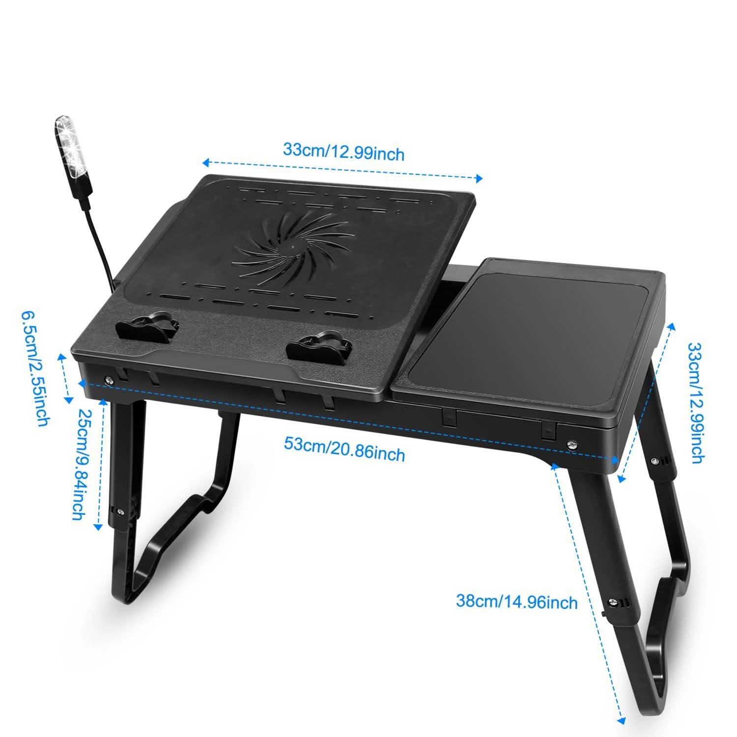 Foldable Laptop Desk with Cooling Fan & Mouse Pad - Image 21