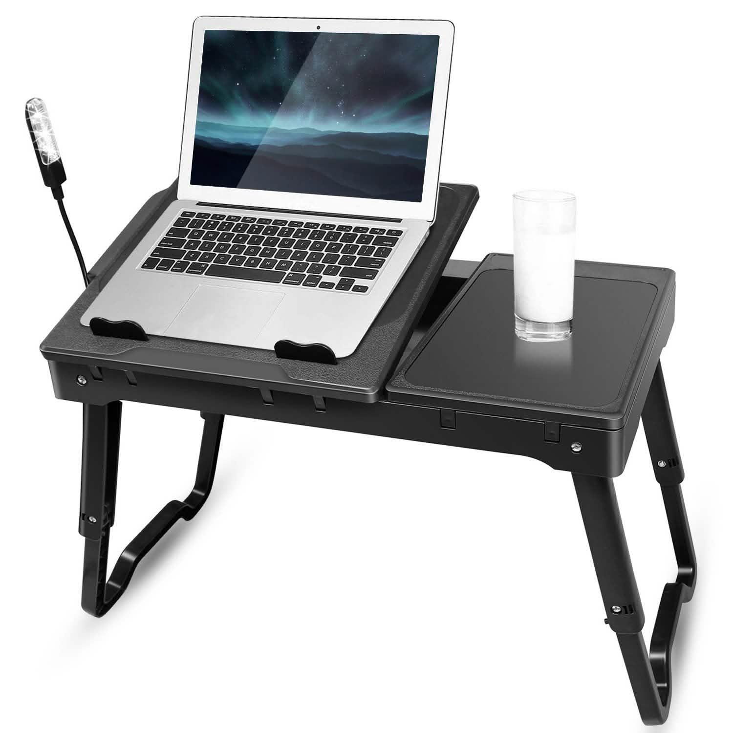 Foldable Laptop Desk with Cooling Fan & Mouse Pad - Image 24