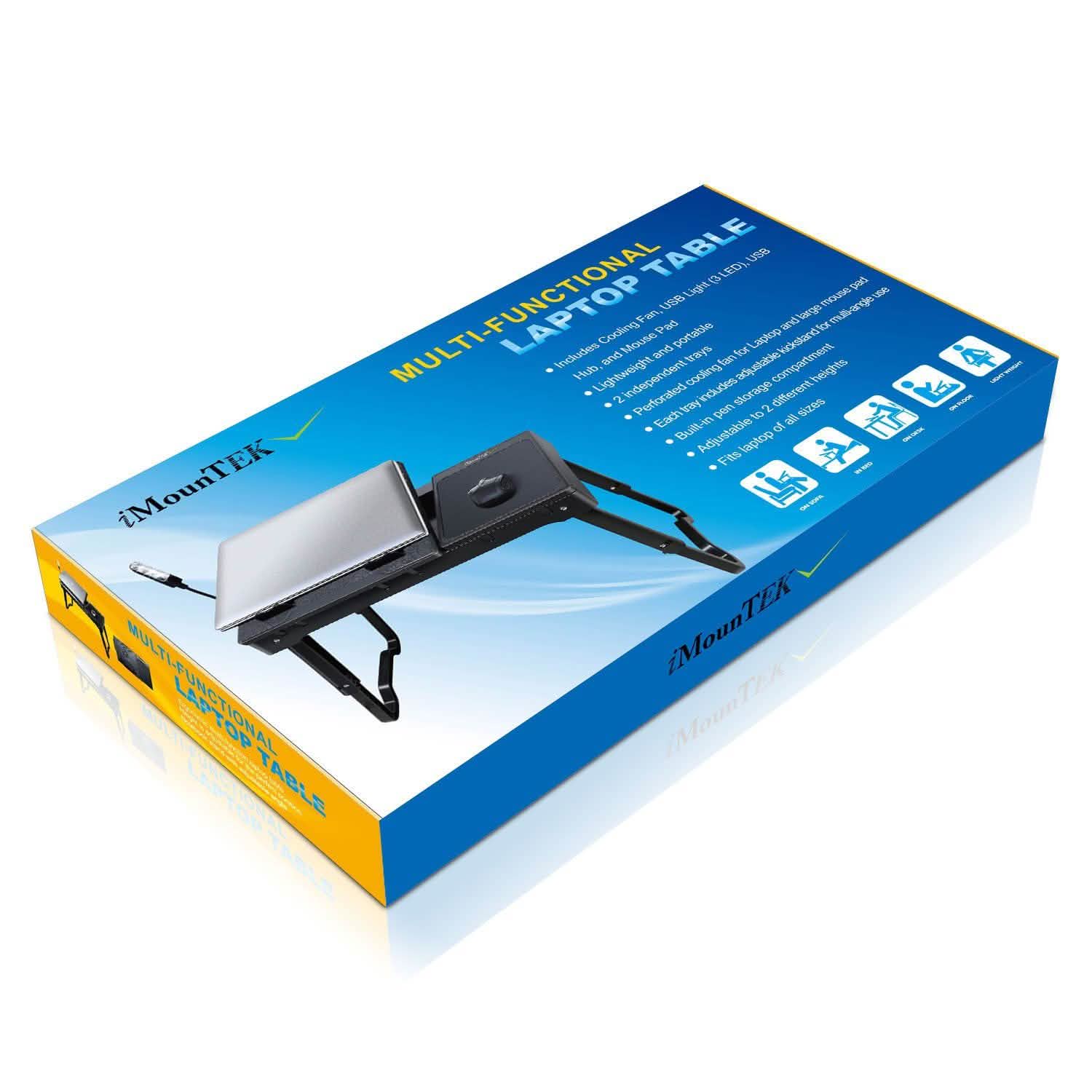 Foldable Laptop Desk with Cooling Fan & Mouse Pad - Image 28