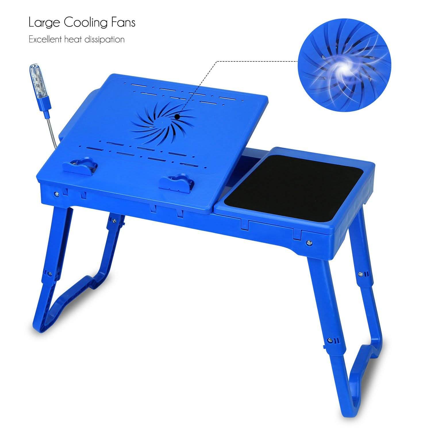 Foldable Laptop Desk with Cooling Fan & Mouse Pad - Image 8