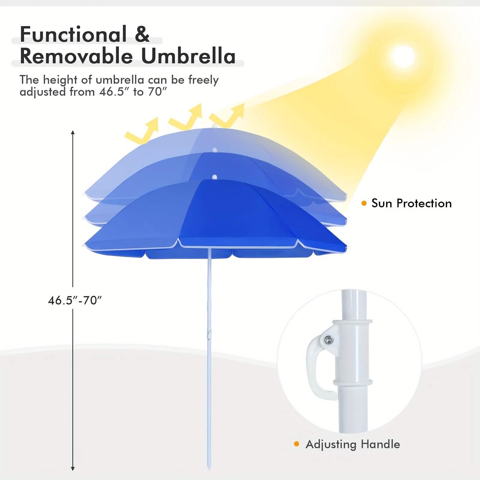 Folding Double Camping Chair with Umbrella - Image 3