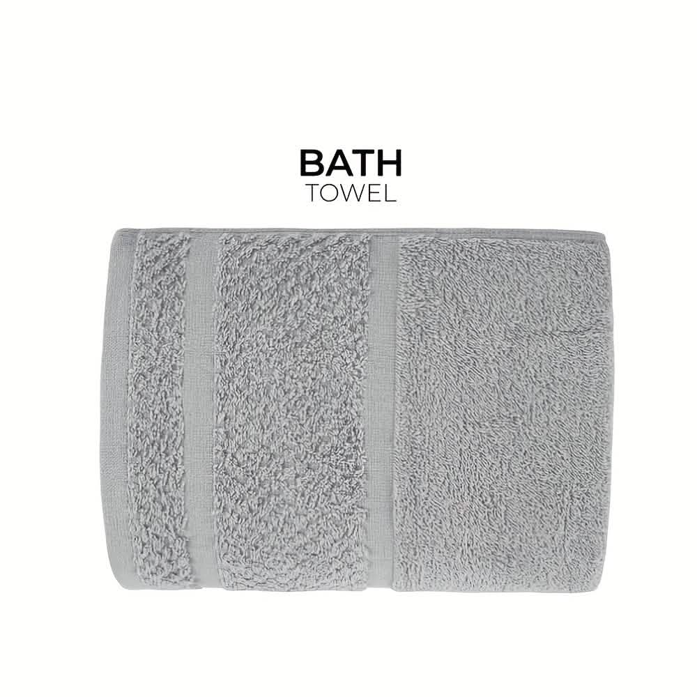Gray Cotton Bath Towel Set - Image 7