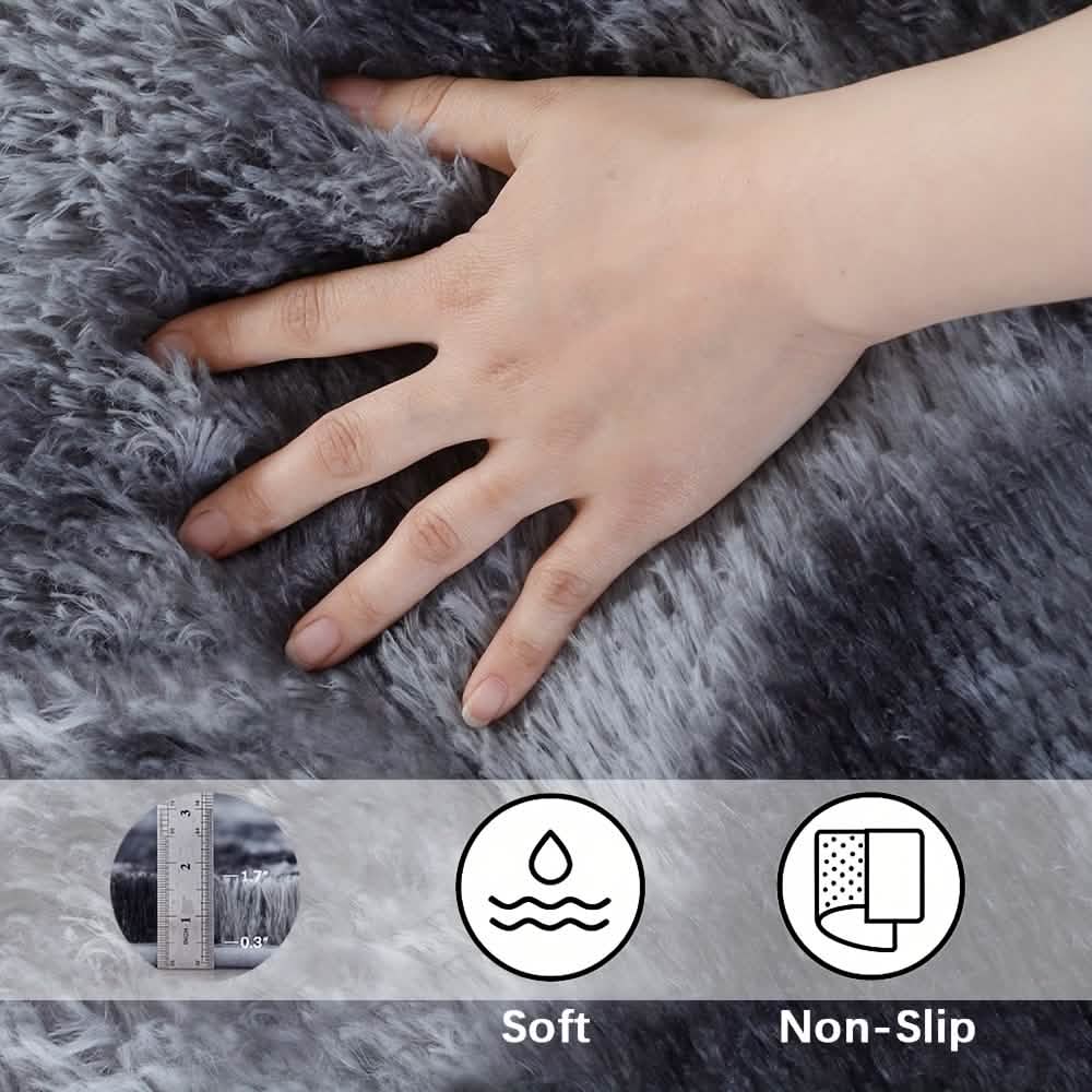 Light Gray Shaggy Area Rug - Image 2