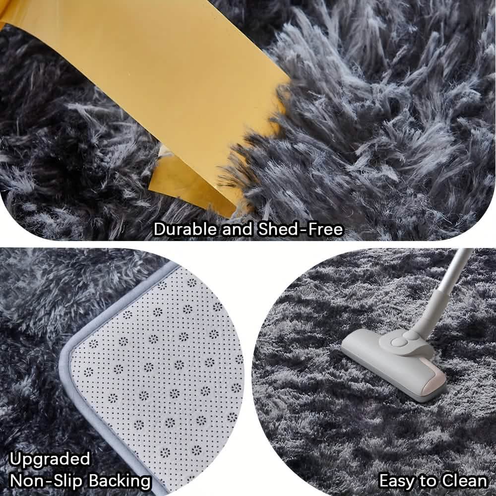 Light Gray Shaggy Area Rug - Image 3