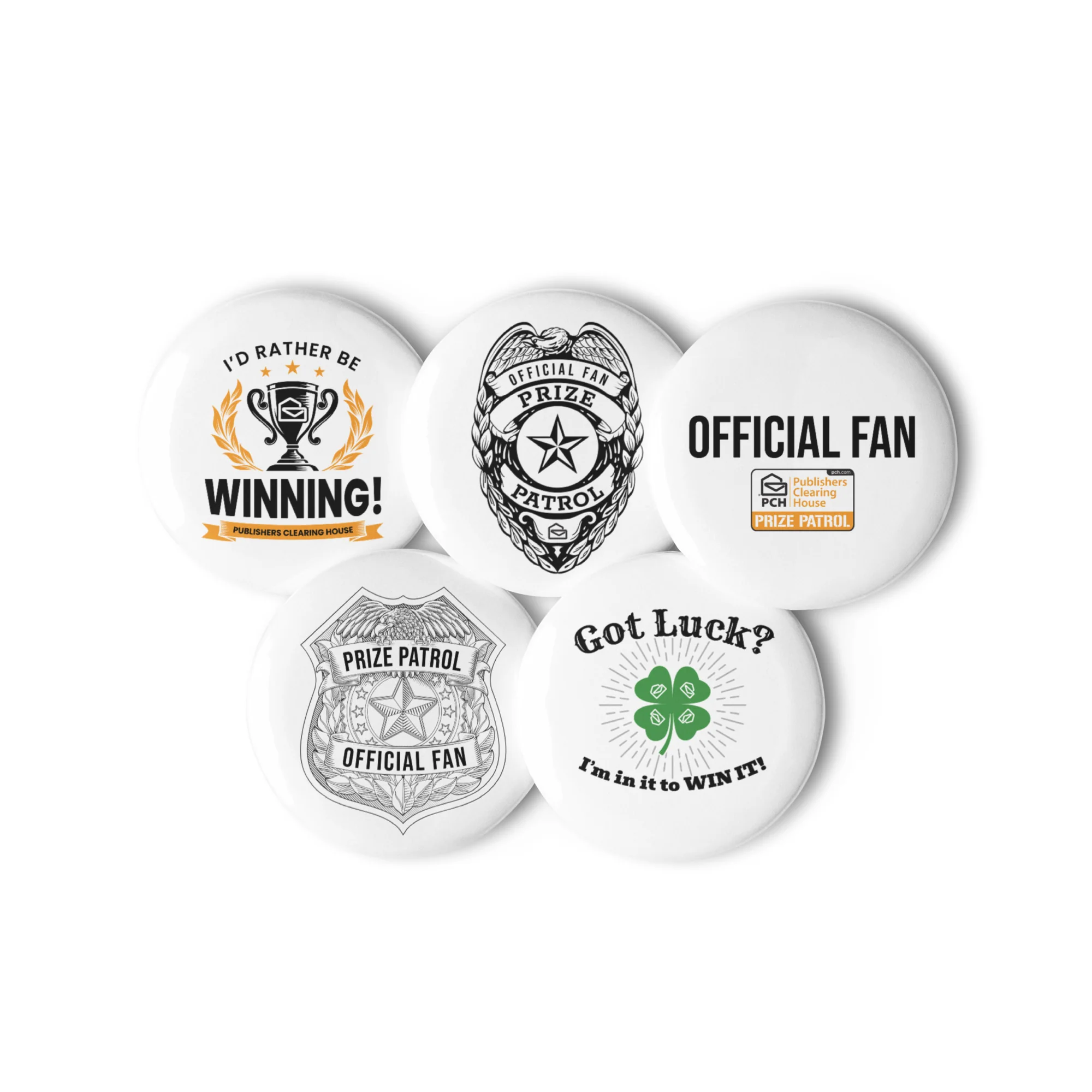 Members Only Set Of 5 PCH Pin Back Buttons - Image 3
