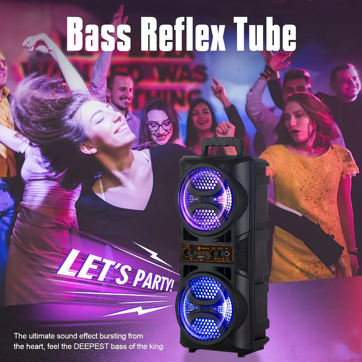 Portable Bluetooth PA Speaker with Dual Subwoofers - Image 10