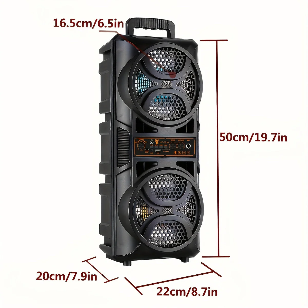 Portable Bluetooth PA Speaker with Dual Subwoofers - Image 13
