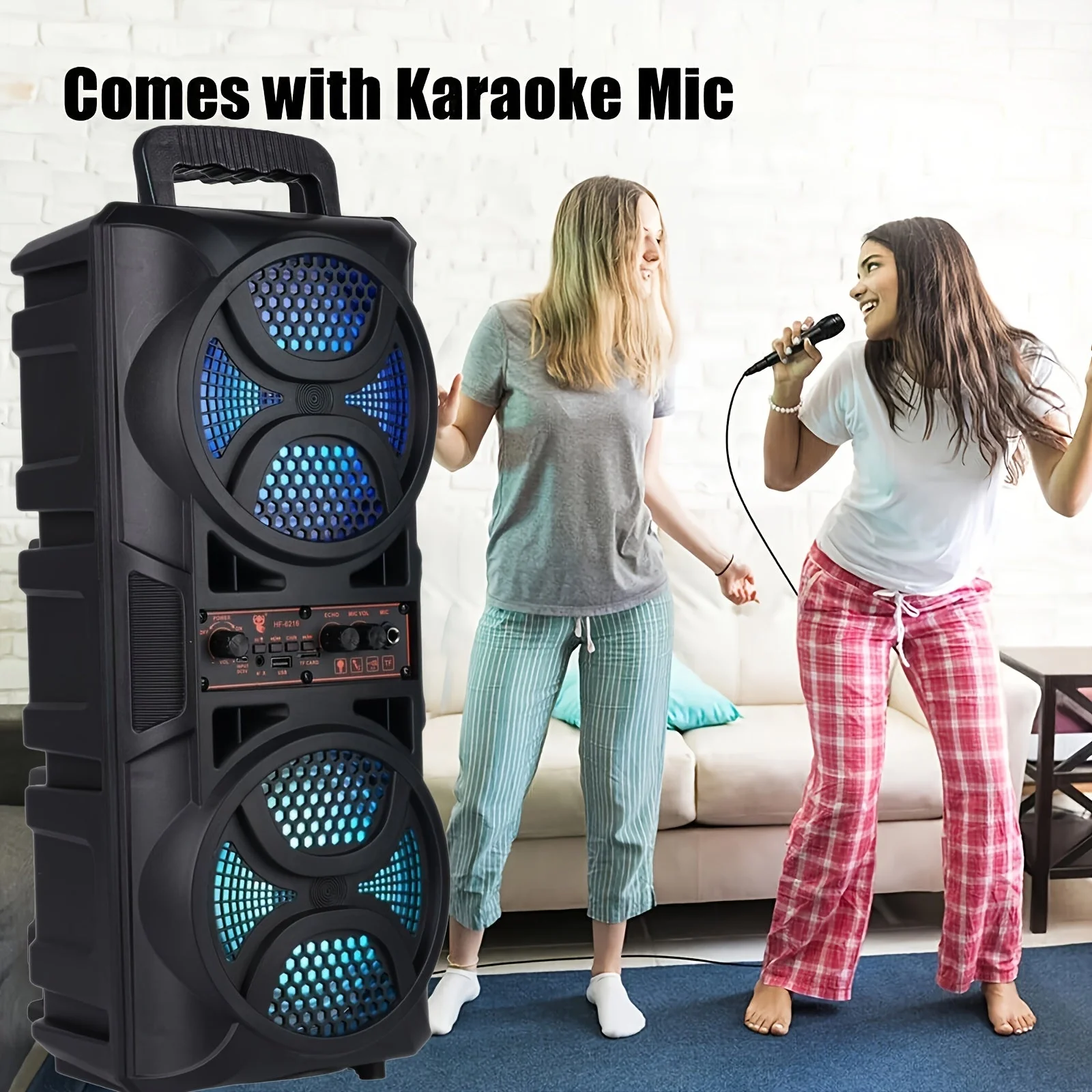 Portable Bluetooth PA Speaker with Dual Subwoofers - Image 5