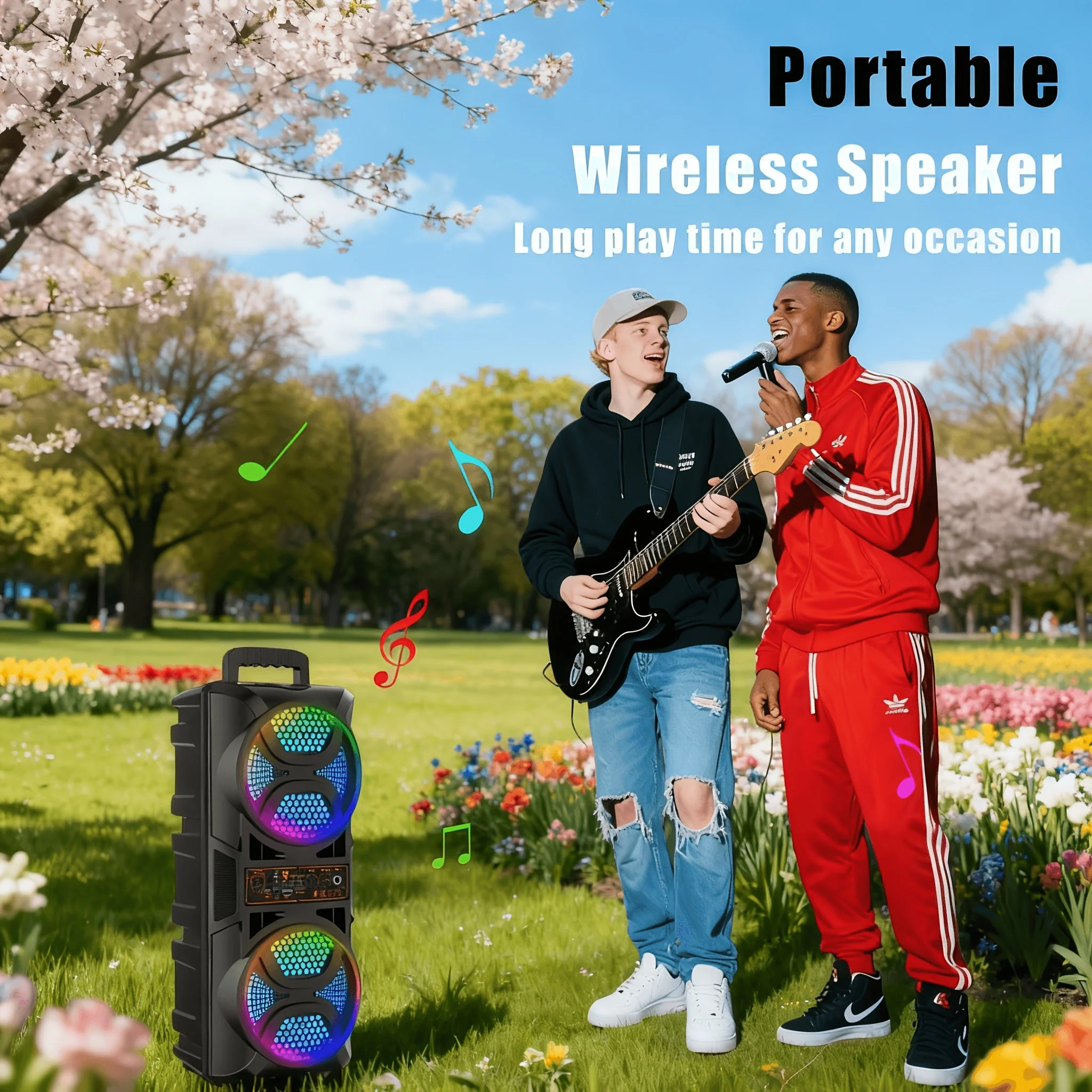 Portable Bluetooth PA Speaker with Dual Subwoofers - Image 6