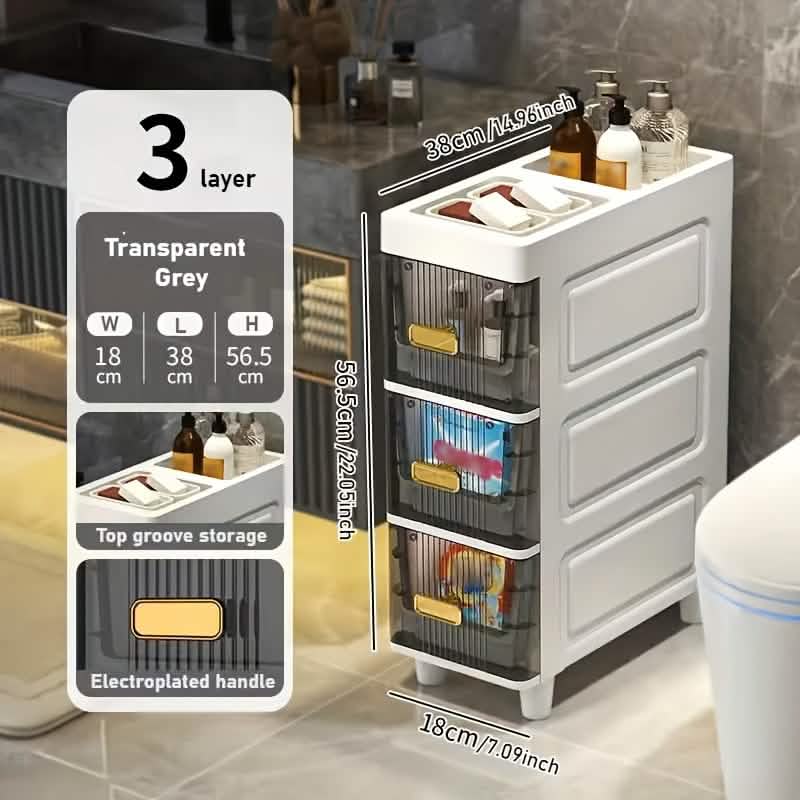 Slim Multi-Drawer Storage Cabinet