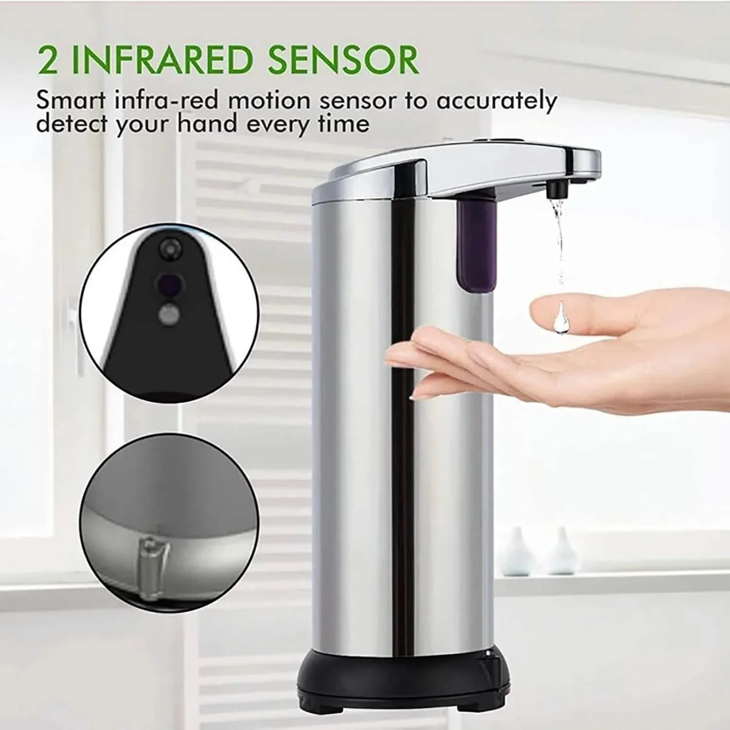 Stainless Steel Automatic Soap Dispenser - Image 11