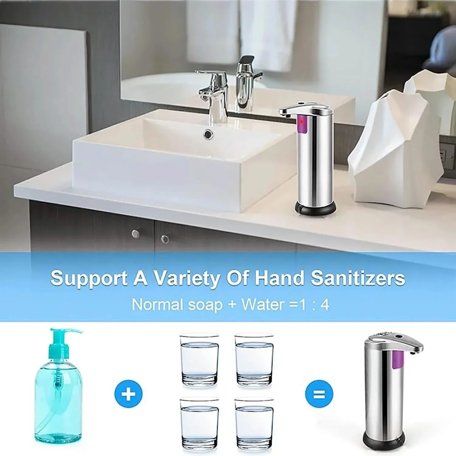 Stainless Steel Automatic Soap Dispenser - Image 12