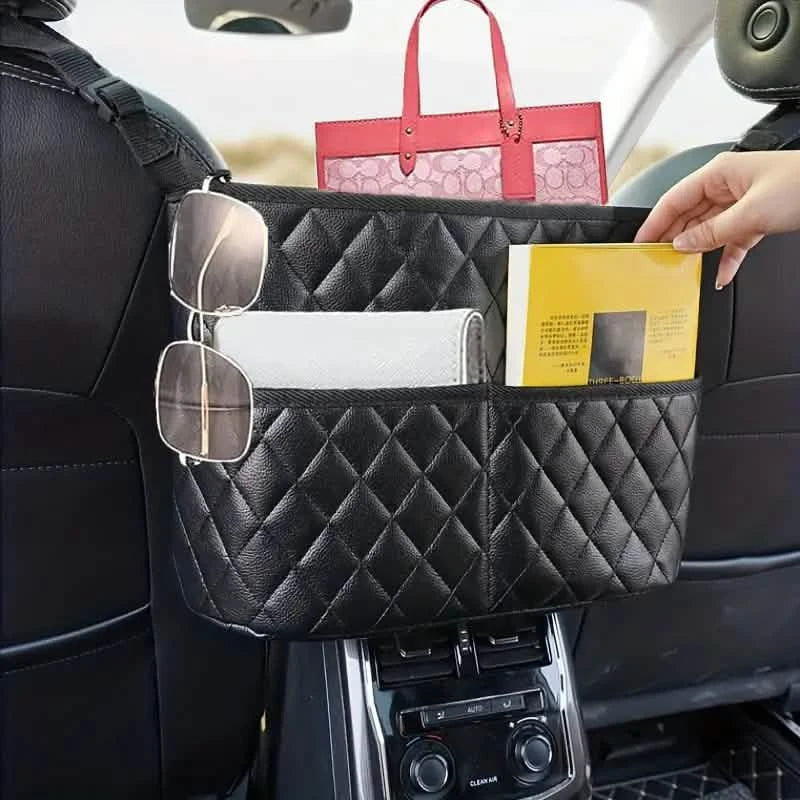 Stylish Leather Handbag Car-Mounted Storage Bag - Image 3