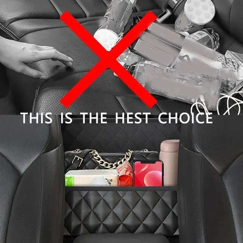 Stylish Leather Handbag Car-Mounted Storage Bag - Image 4