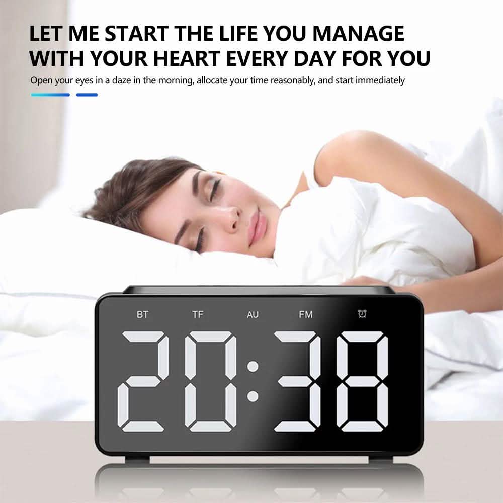 Wireless Charger Alarm Clock with Bluetooth Speaker - Image 3