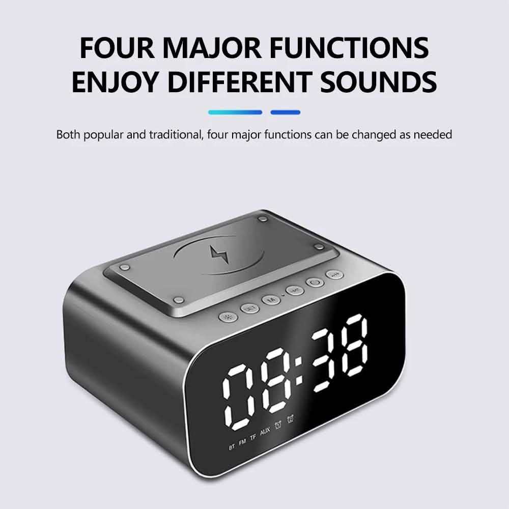 Wireless Charger Alarm Clock with Bluetooth Speaker - Image 5