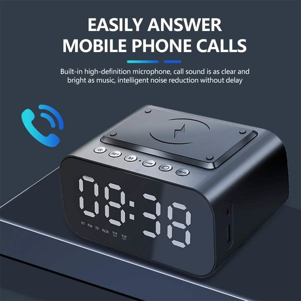 Wireless Charger Alarm Clock with Bluetooth Speaker - Image 7
